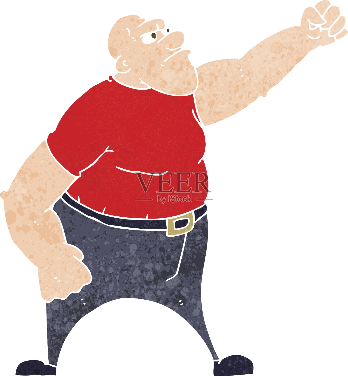 卡通生气的人设计元素图片