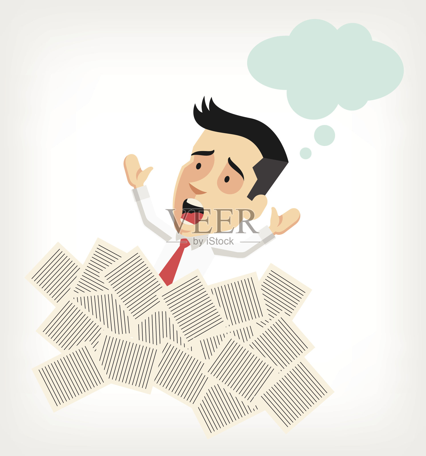 许多作品。矢量平面插图插画图片素材