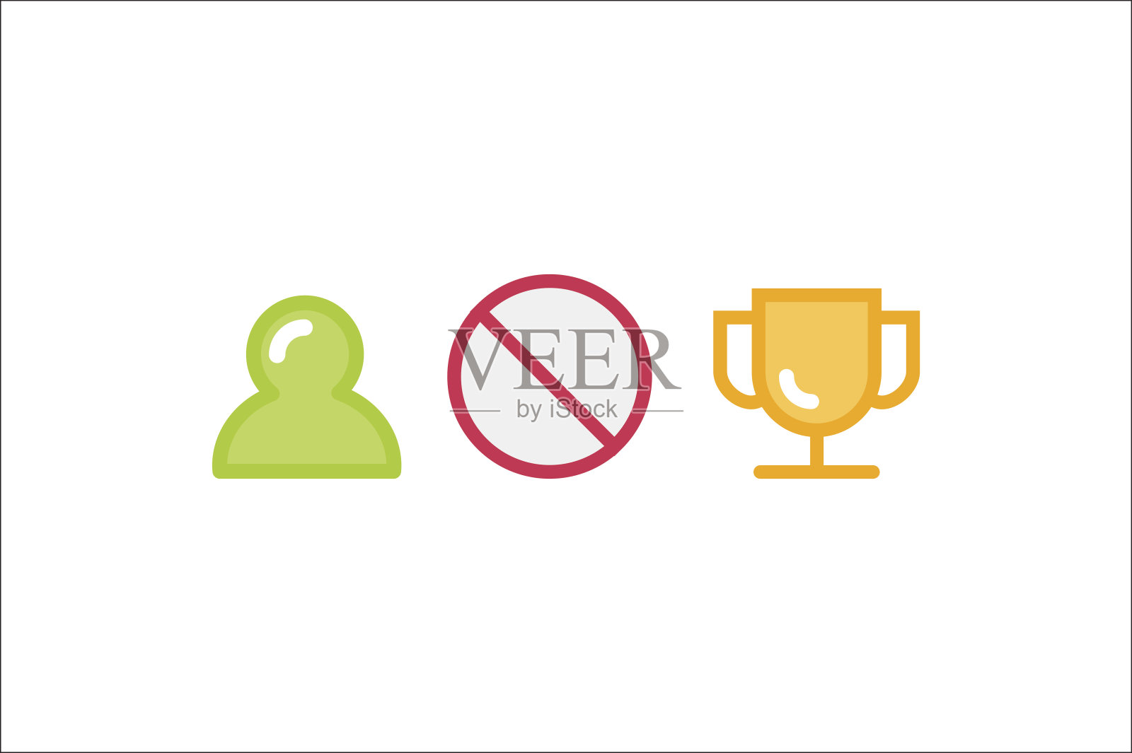 禁止概念符号图标素材