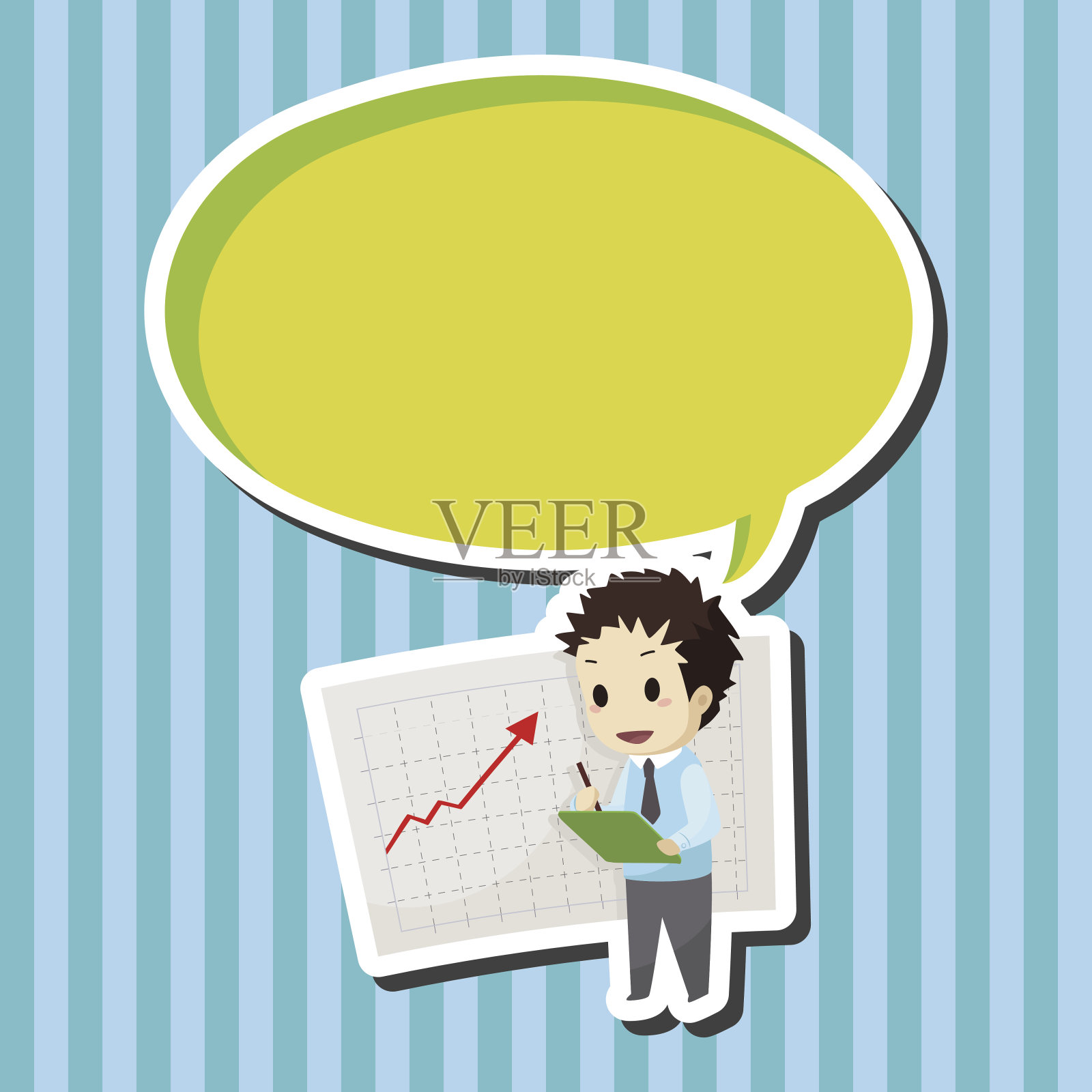 上班族主题元素插画图片素材