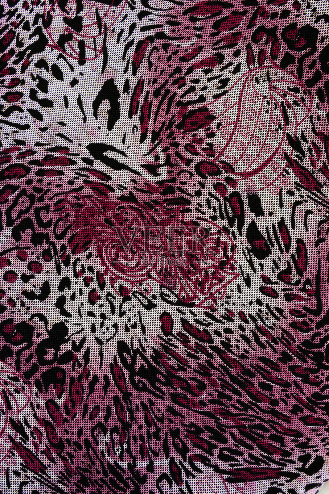 纹理印花织物条纹豹纹和花为背景照片摄影图片