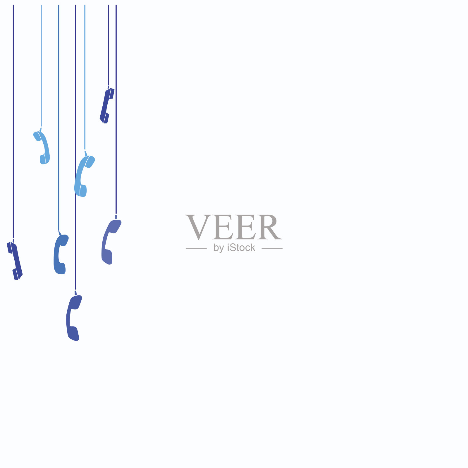 一排旧手机插画图片素材