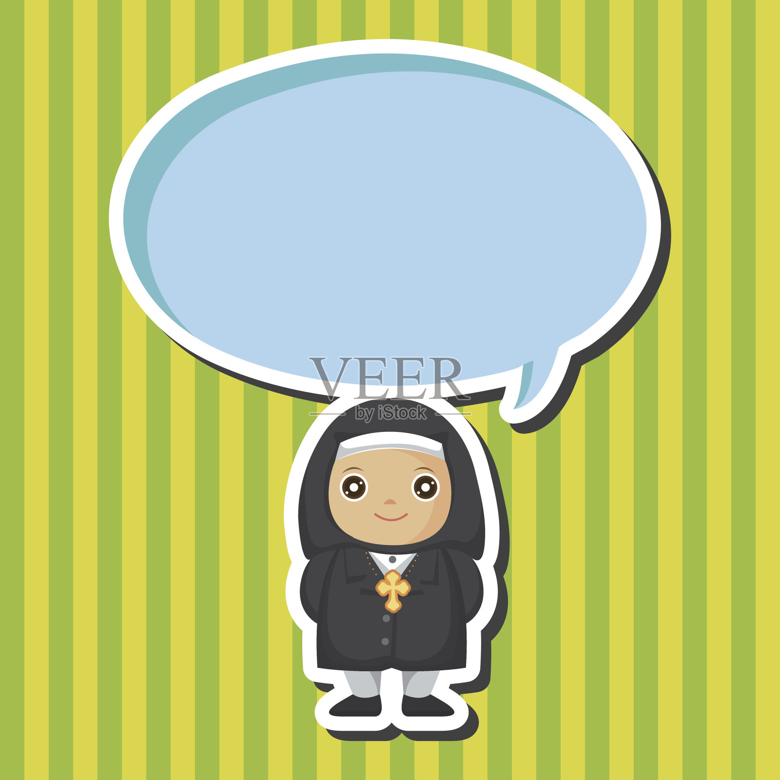 牧师和修女主题元素设计元素图片