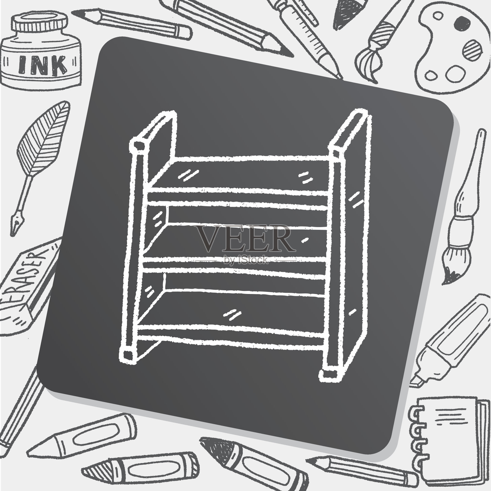 内阁涂鸦插画图片素材