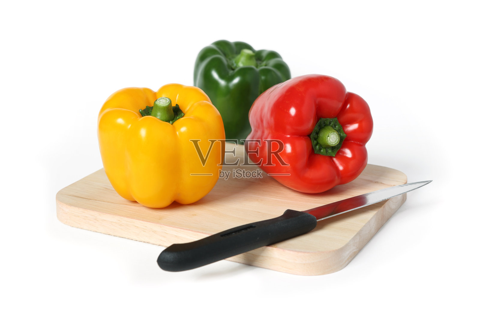 甜椒孤立在白色的阴影背景照片摄影图片