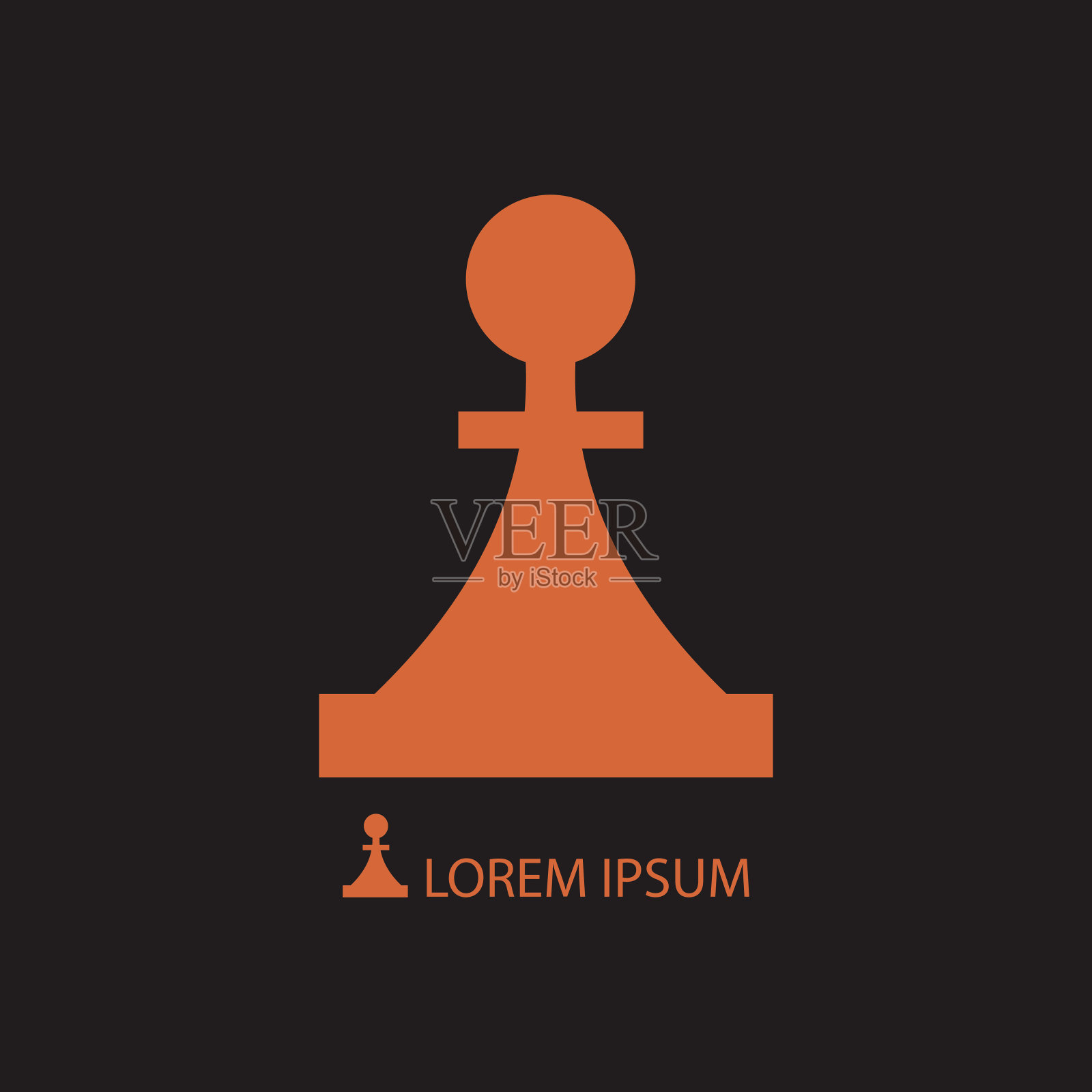 橙色配黑色插画图片素材