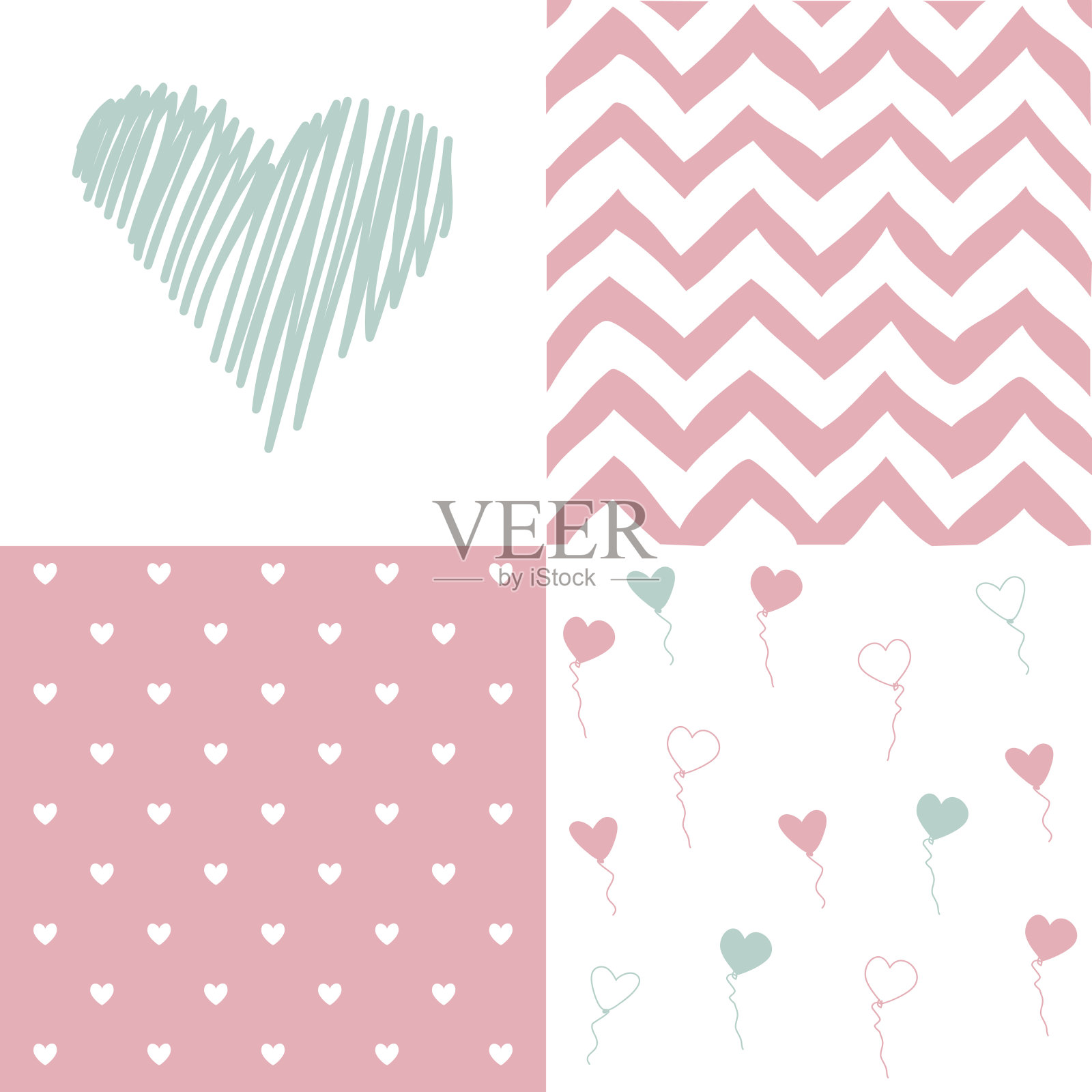 的心插画图片素材