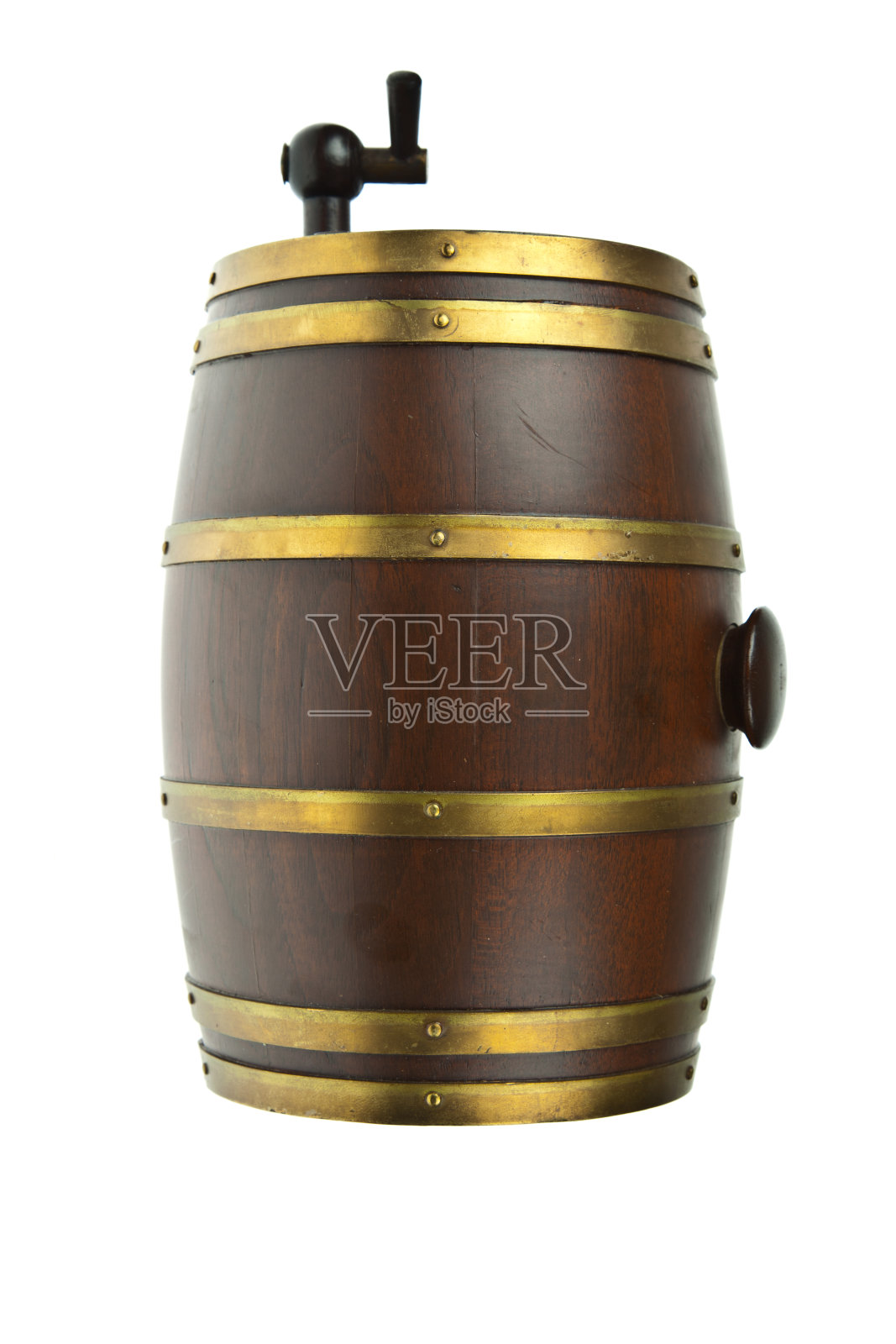 啤酒桶孤立在白色背景照片摄影图片