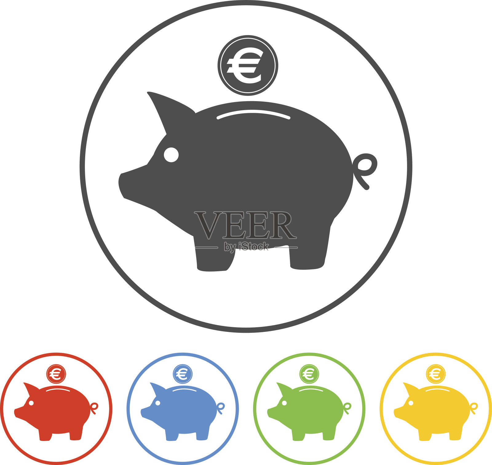 矢量储蓄罐图标插画图片素材