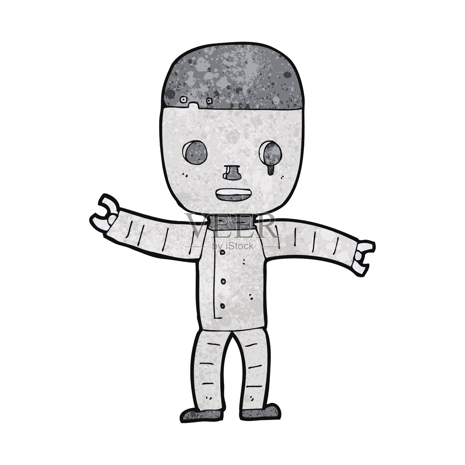 卡通机器人设计元素图片