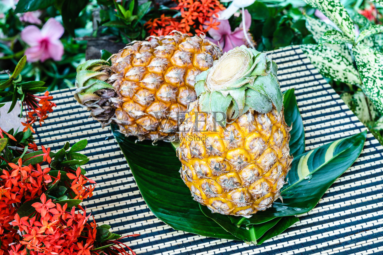 菠萝背景照片摄影图片