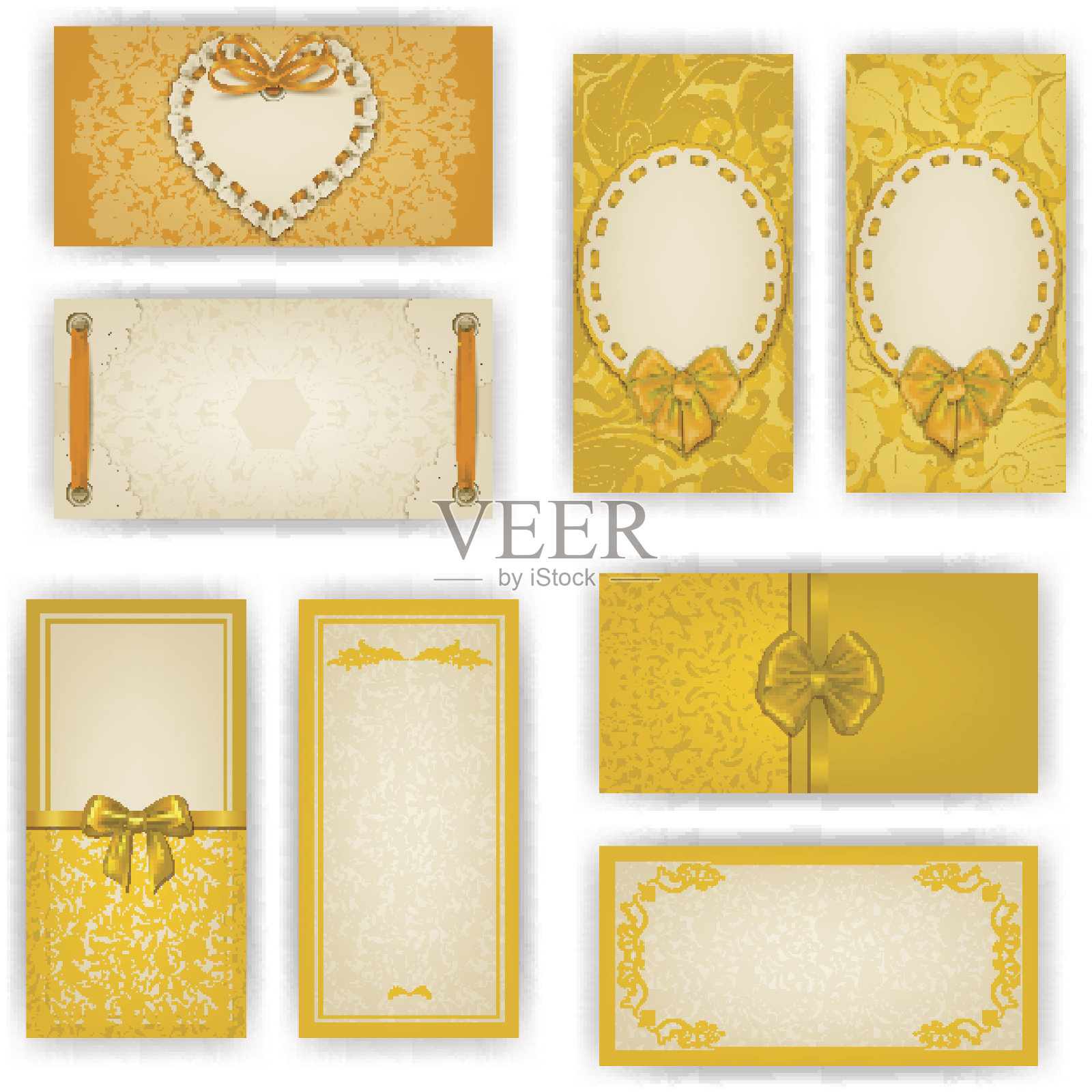 优雅的矢量模板豪华邀请，卡片插画图片素材