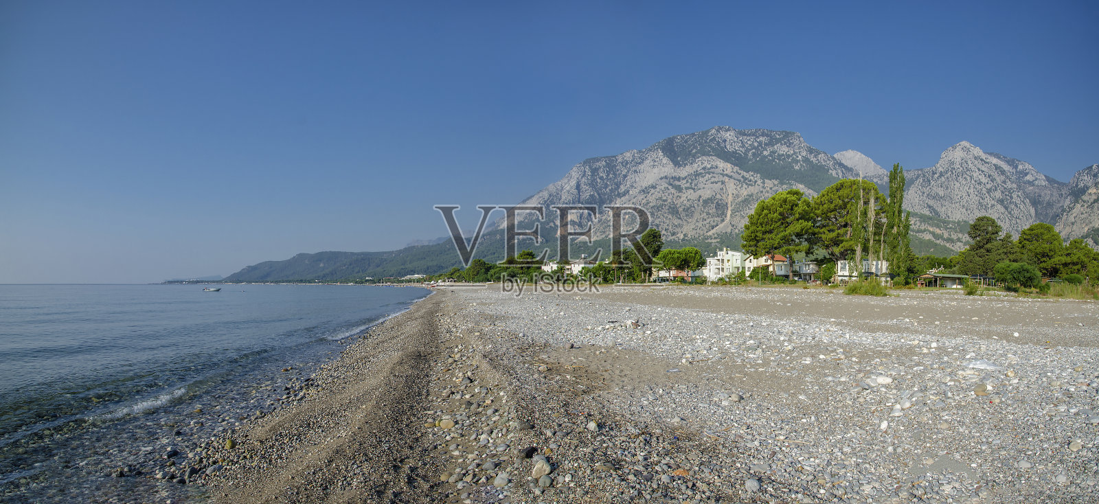 土耳其，阳光海滩。Beldibi,克姆省。照片摄影图片