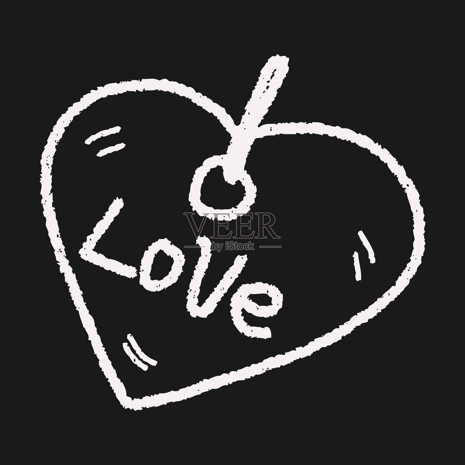 爱标签涂鸦插画图片素材