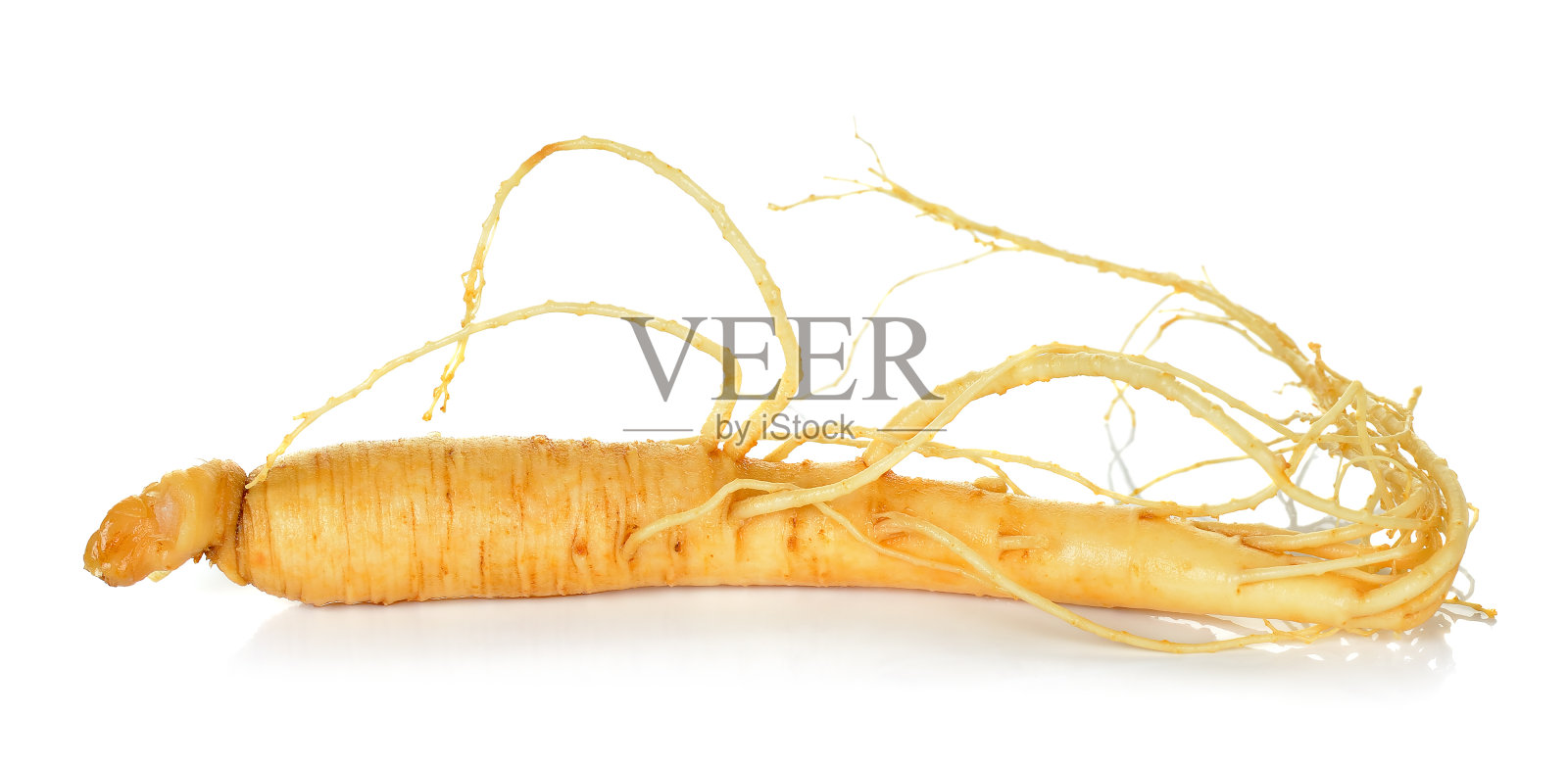 白底上分离的人参照片摄影图片