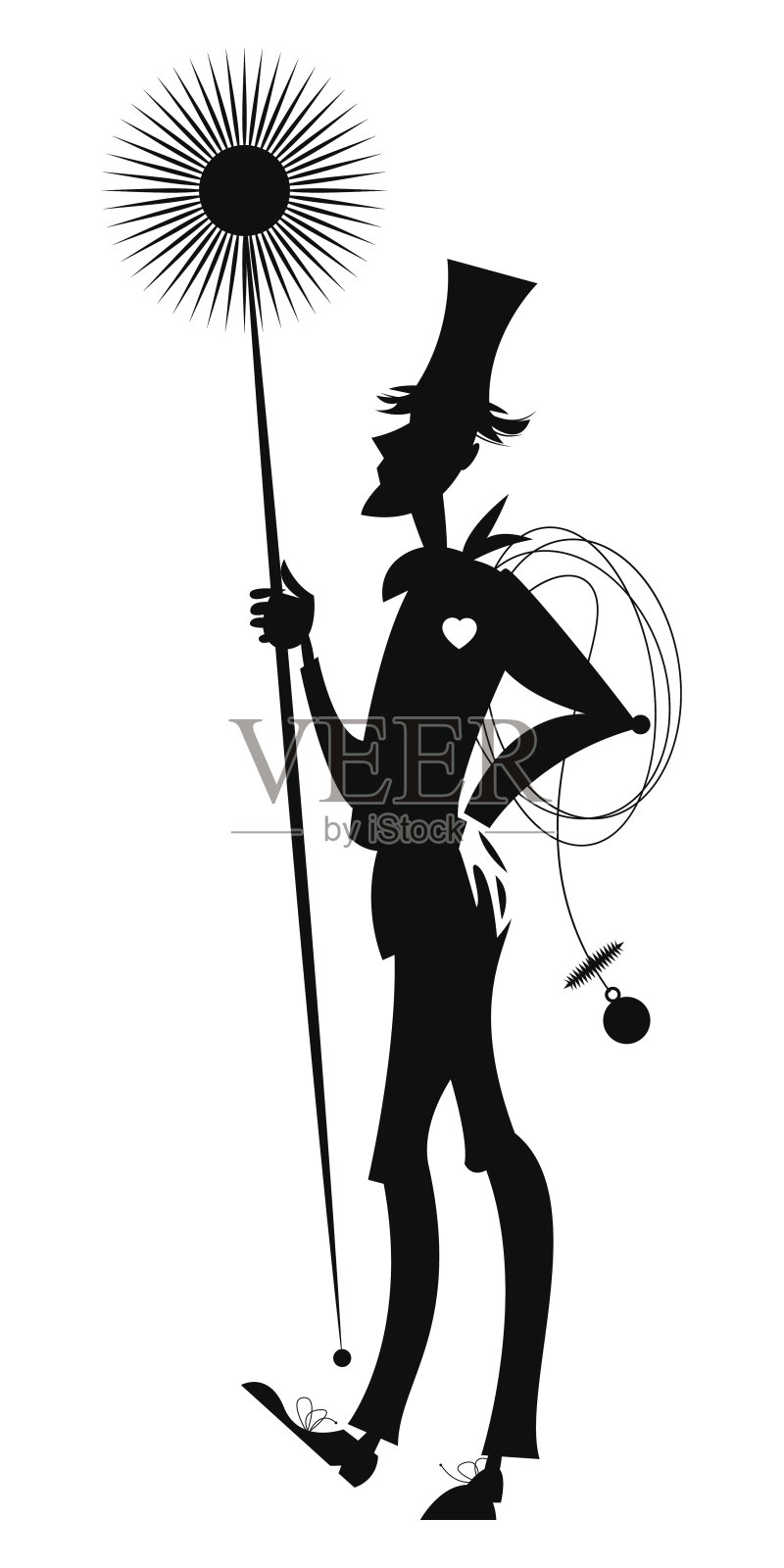 扫烟囱的人插画图片素材