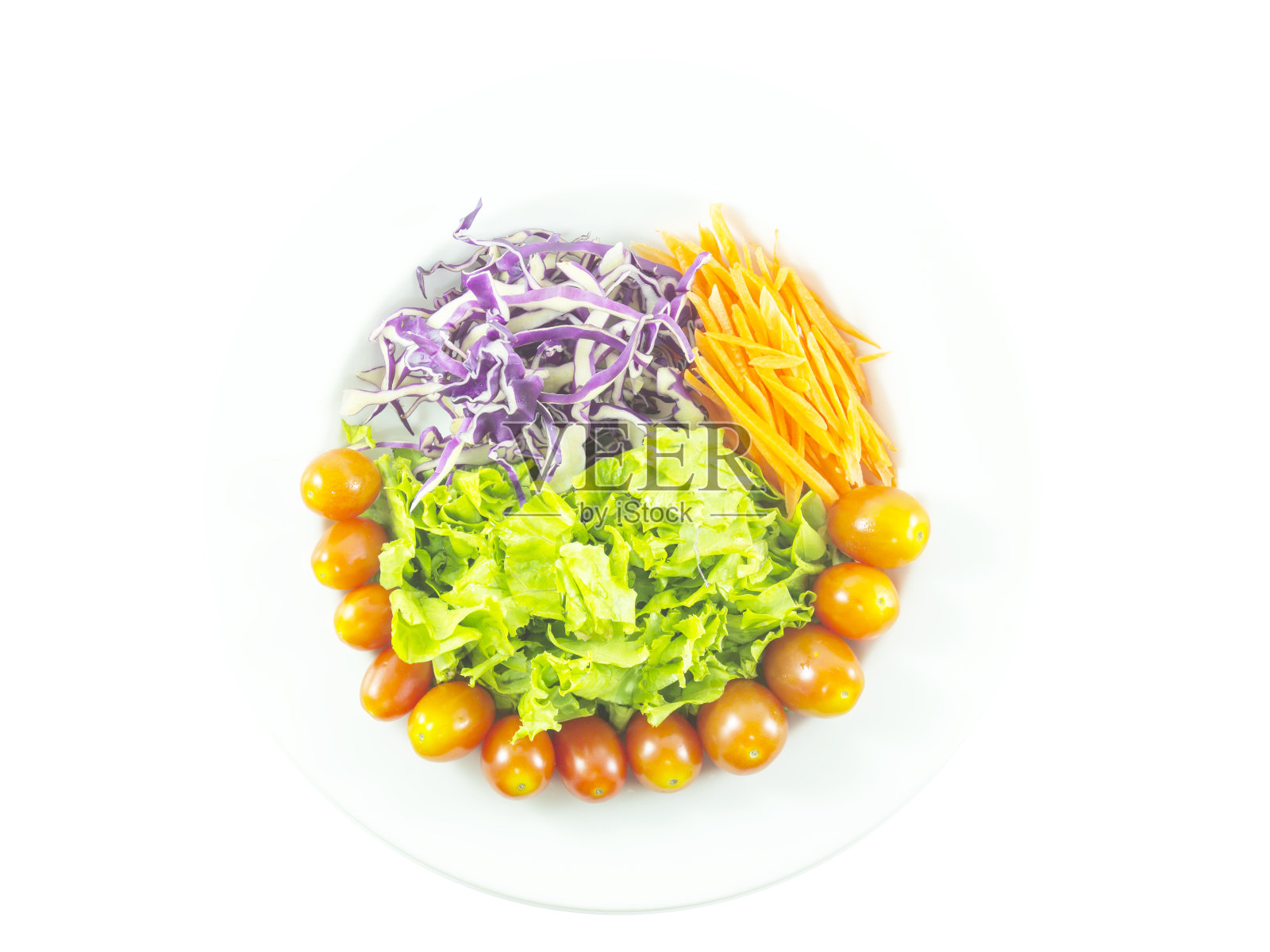 彩色蔬菜沙拉配番茄照片摄影图片