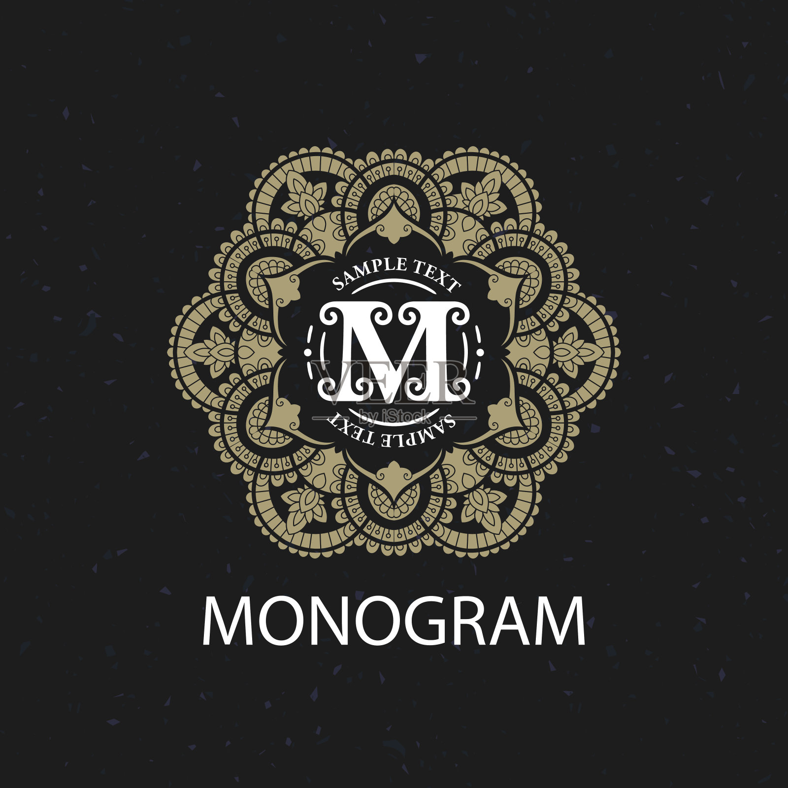 复古的字母框架模板插画图片素材