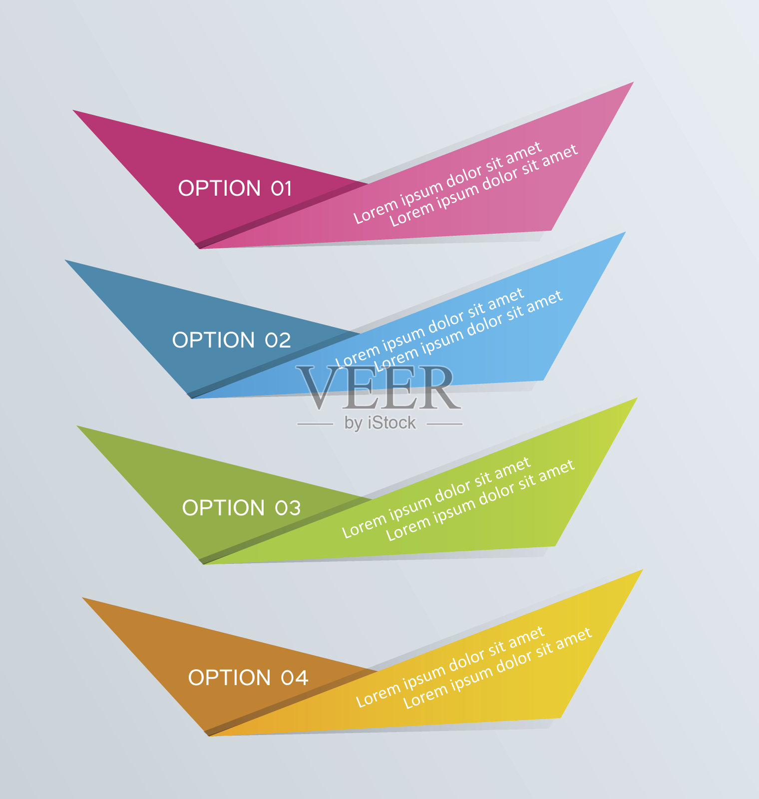 现代信息图彩色网页设计模板与阴影矢量插图设计模板素材
