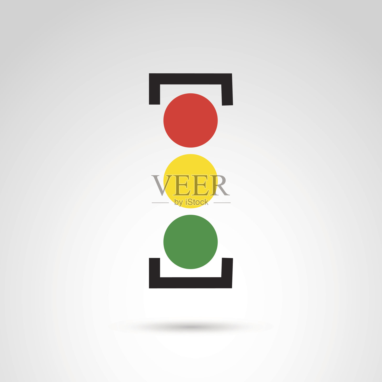 交通信号灯图标。插画图片素材