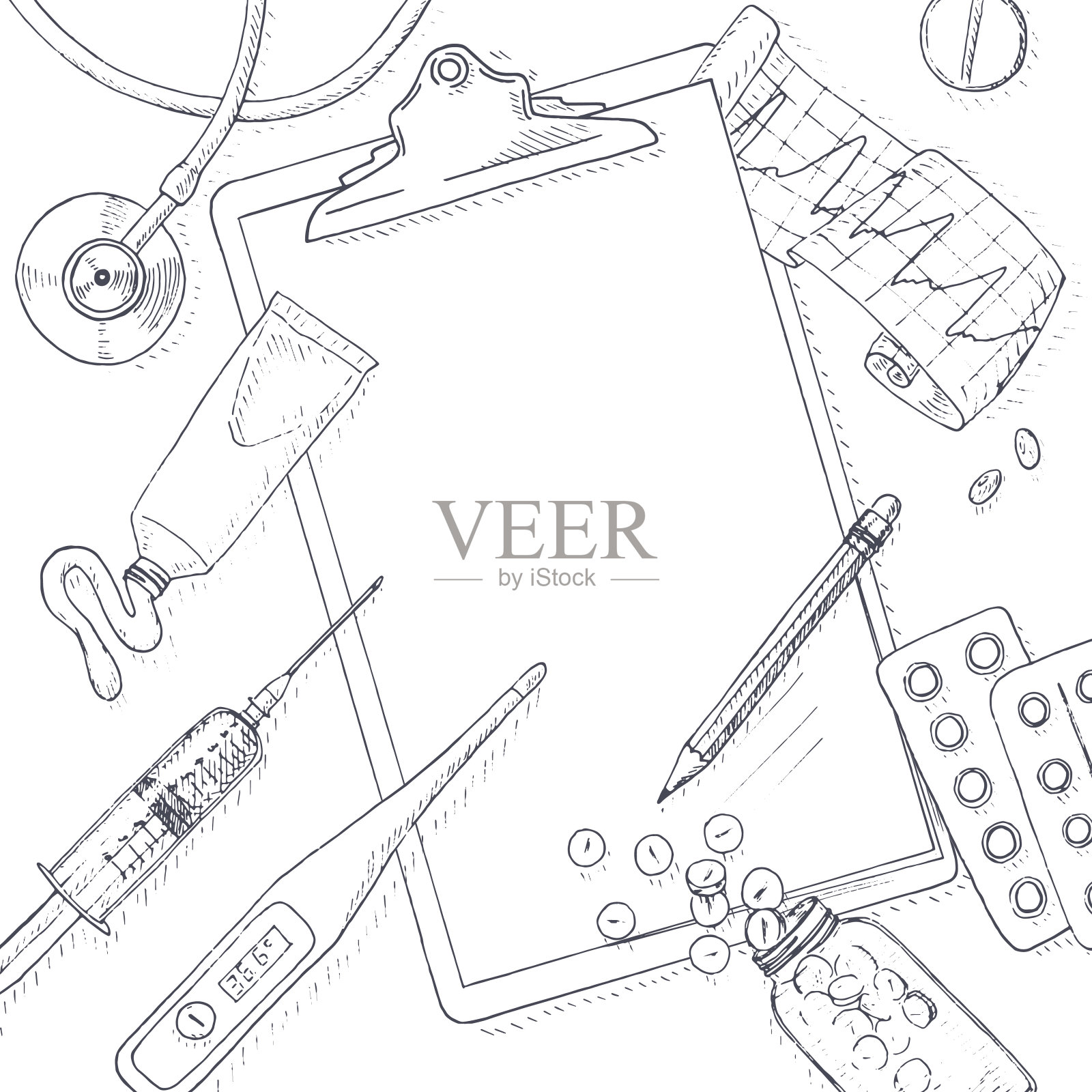 医学和健康背景插画图片素材