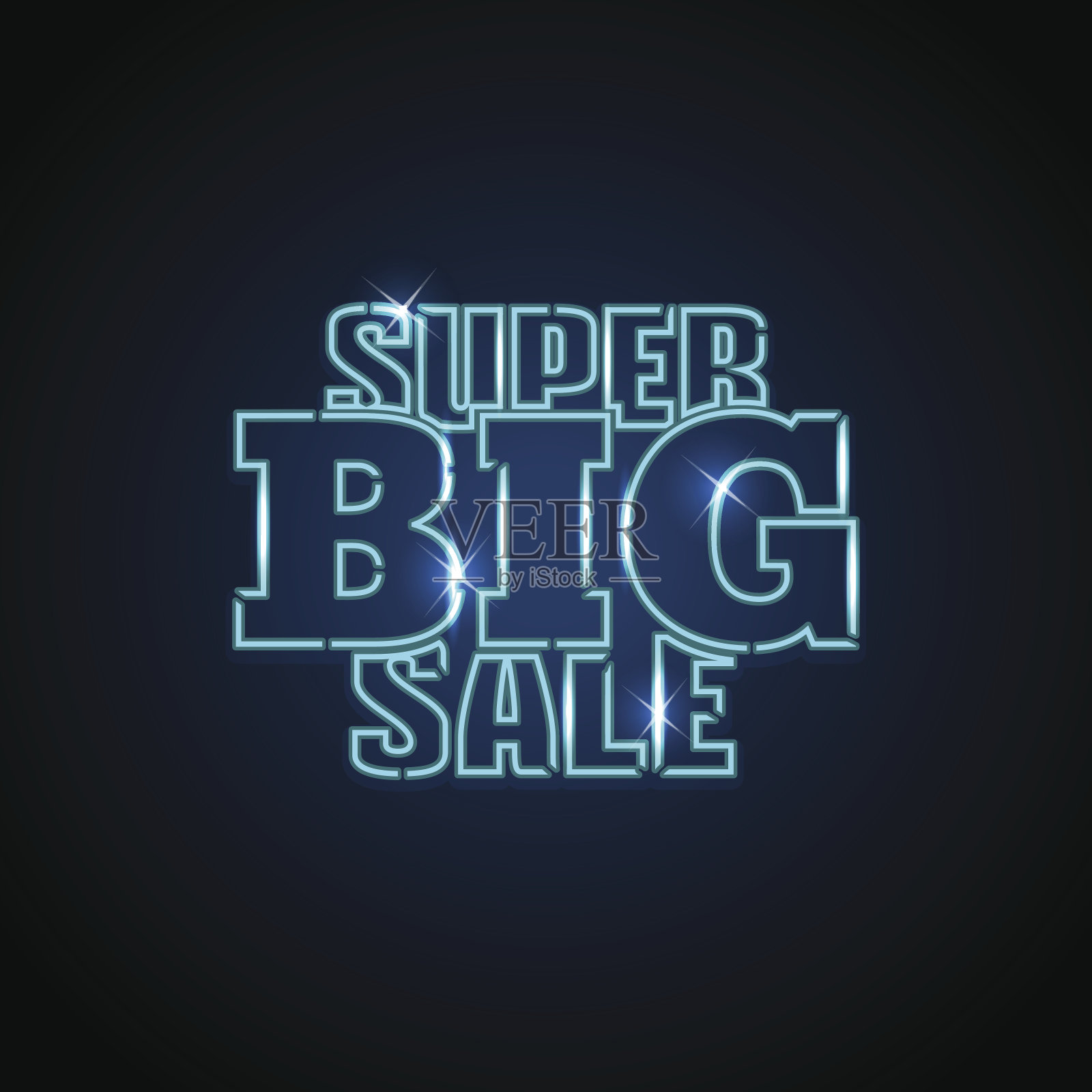 销售霓虹灯标签设计元素图片