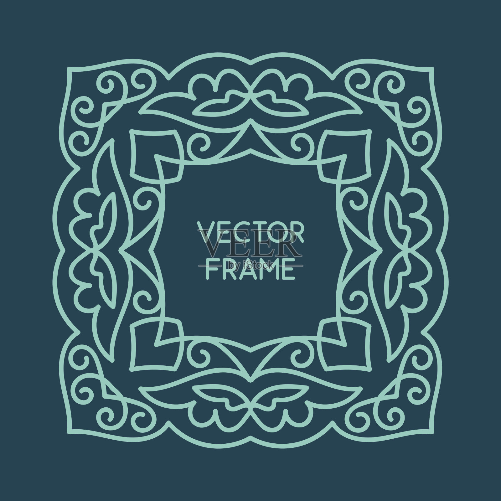 古董花框架设计元素图片