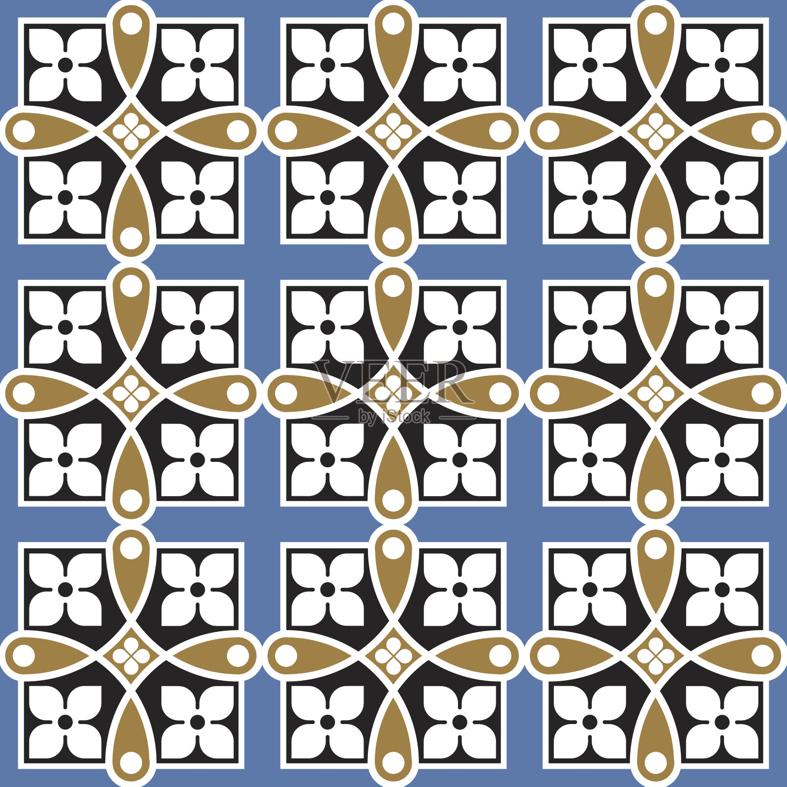 无缝复古哥特式背景纹理图案插画图片素材