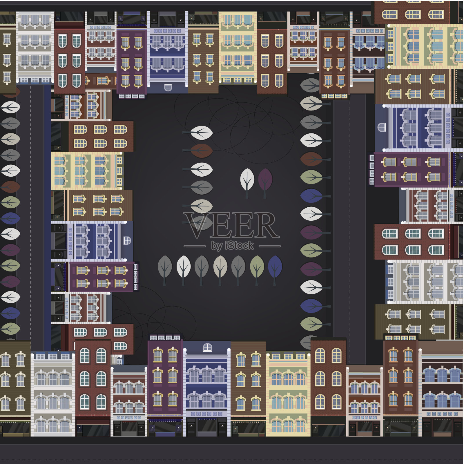 伦敦的城市景观插画图片素材