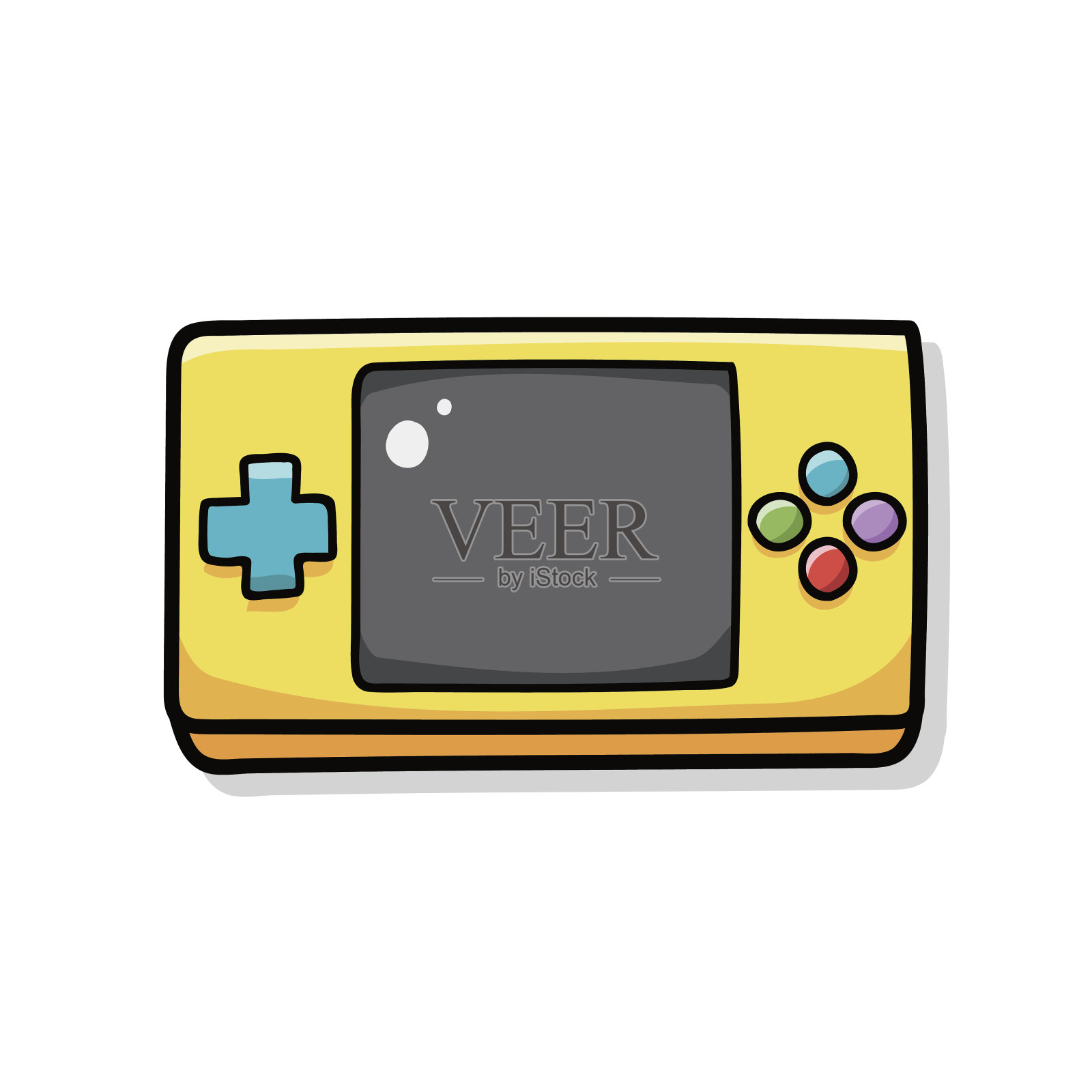 游戏控制器涂鸦设计元素图片