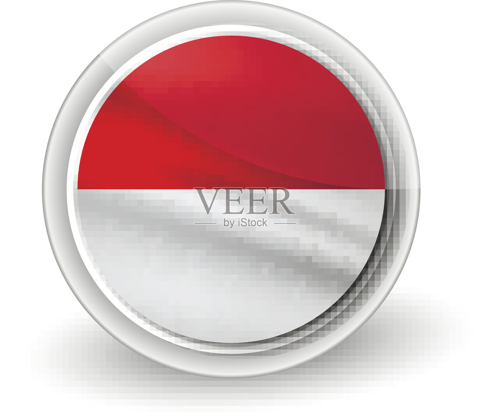 矢量圆形摆动国旗按钮摩纳哥的图标设计元素图片