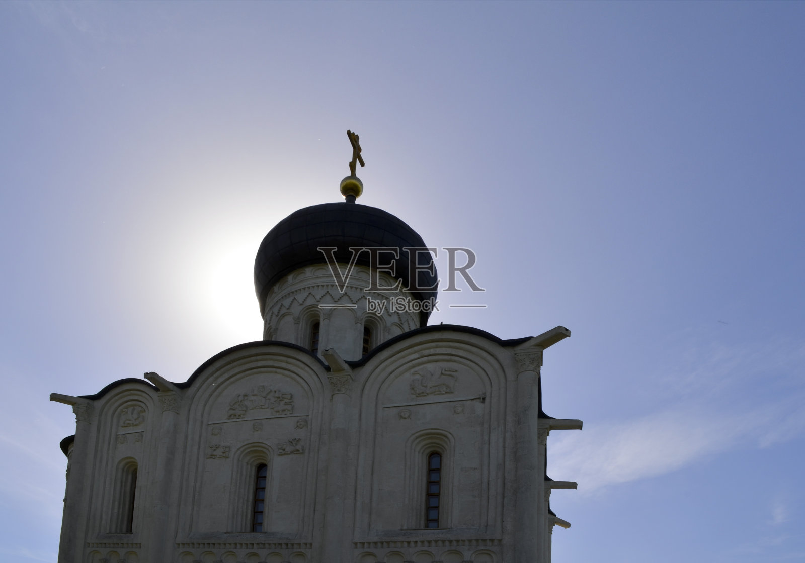 Bogolyubovo, Nerl上的代祷教堂照片摄影图片