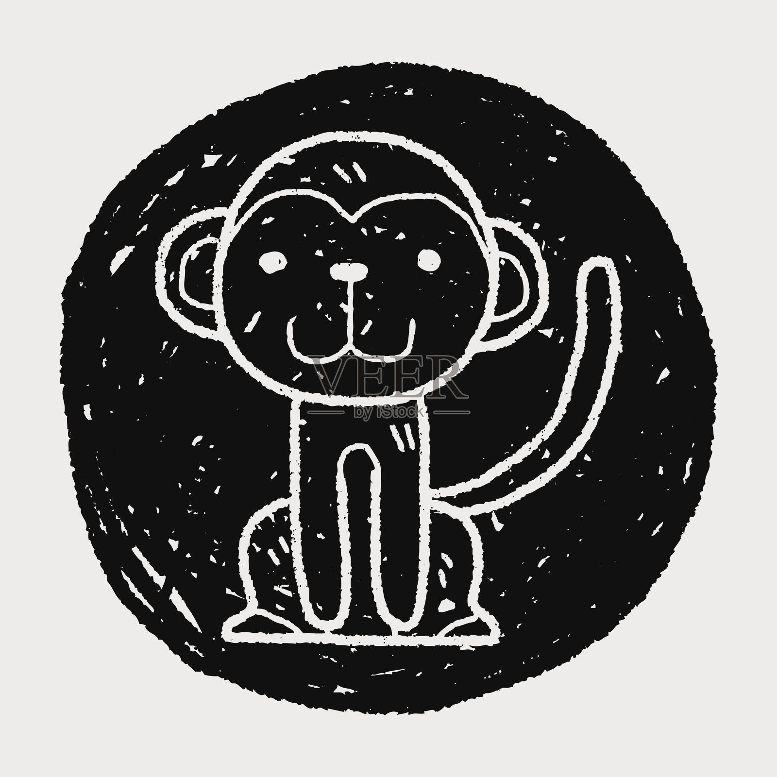 猴子涂鸦插画图片素材