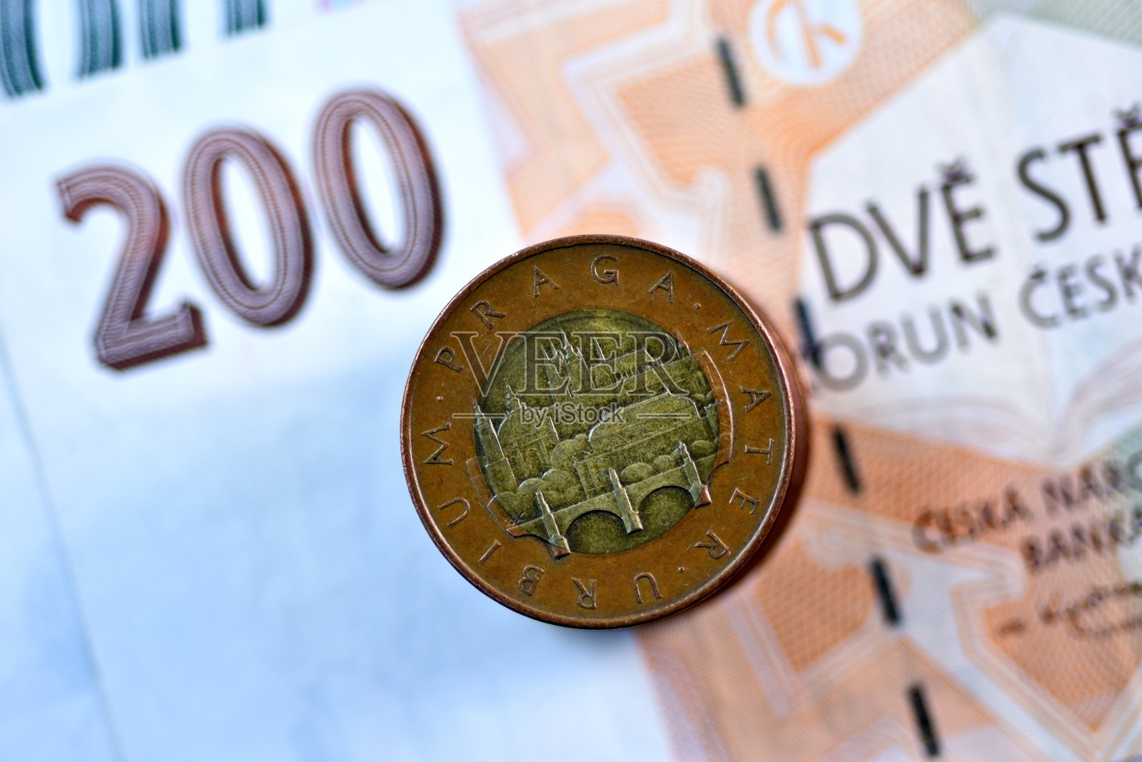 接近捷克克朗，捷克共和国照片摄影图片