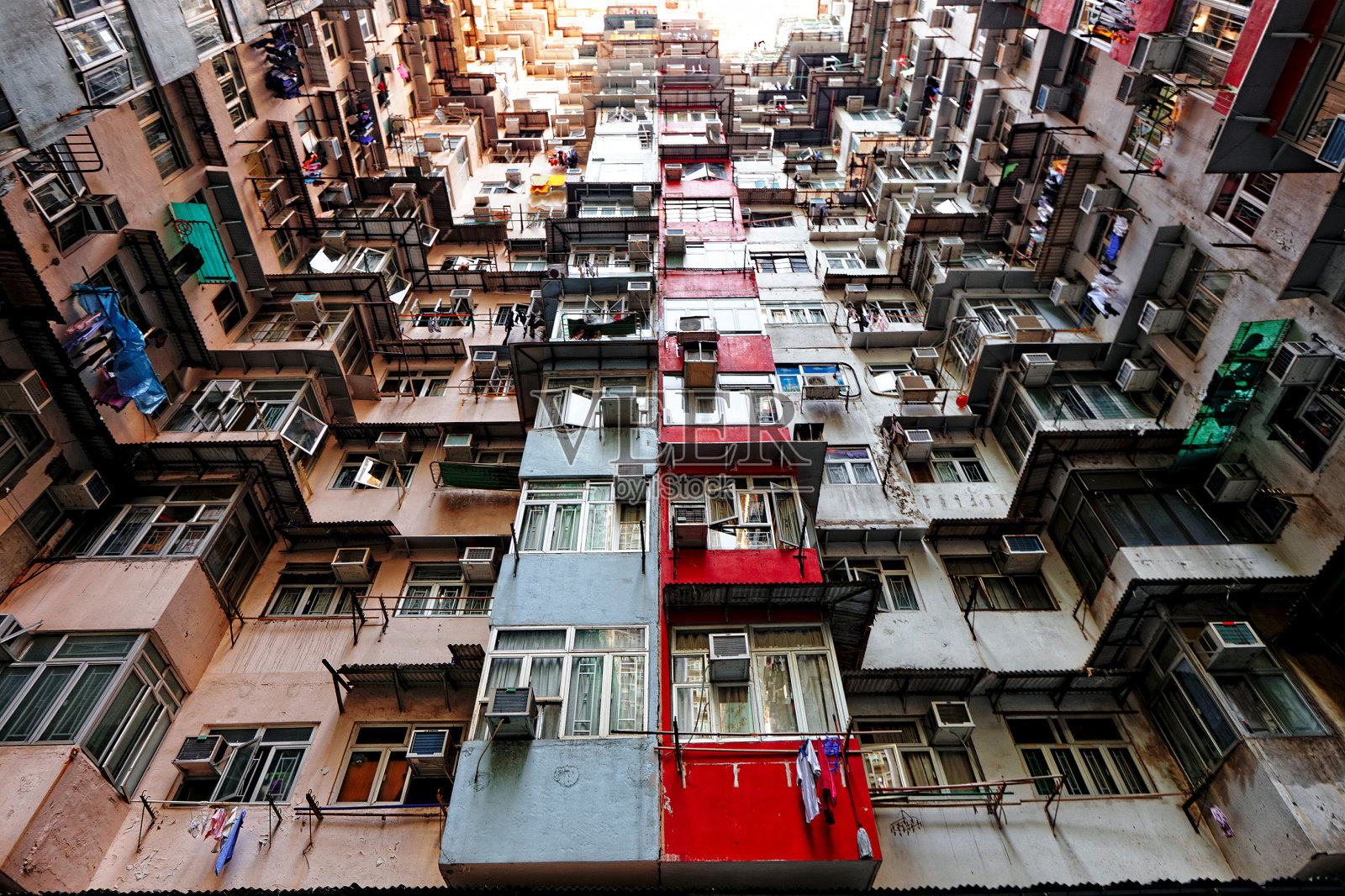 香港的旧公寓照片摄影图片