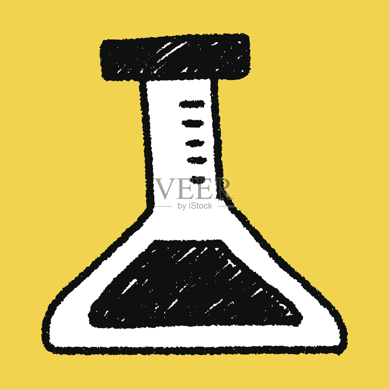 实验瓶涂鸦插画图片素材