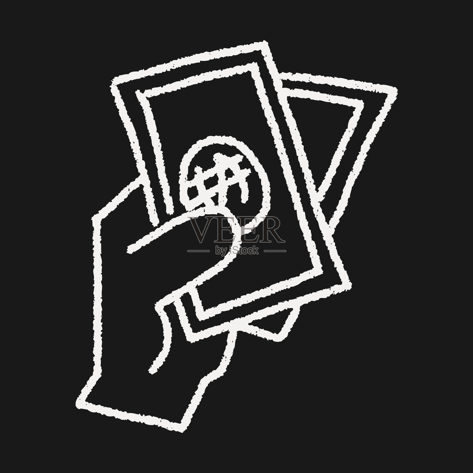 钱涂鸦画插画图片素材