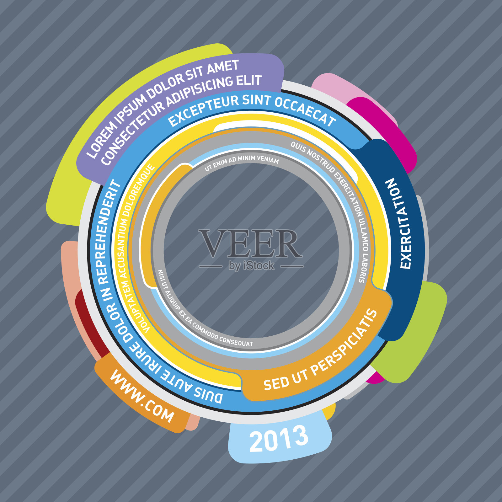 Cirlce风格信息图插画图片素材