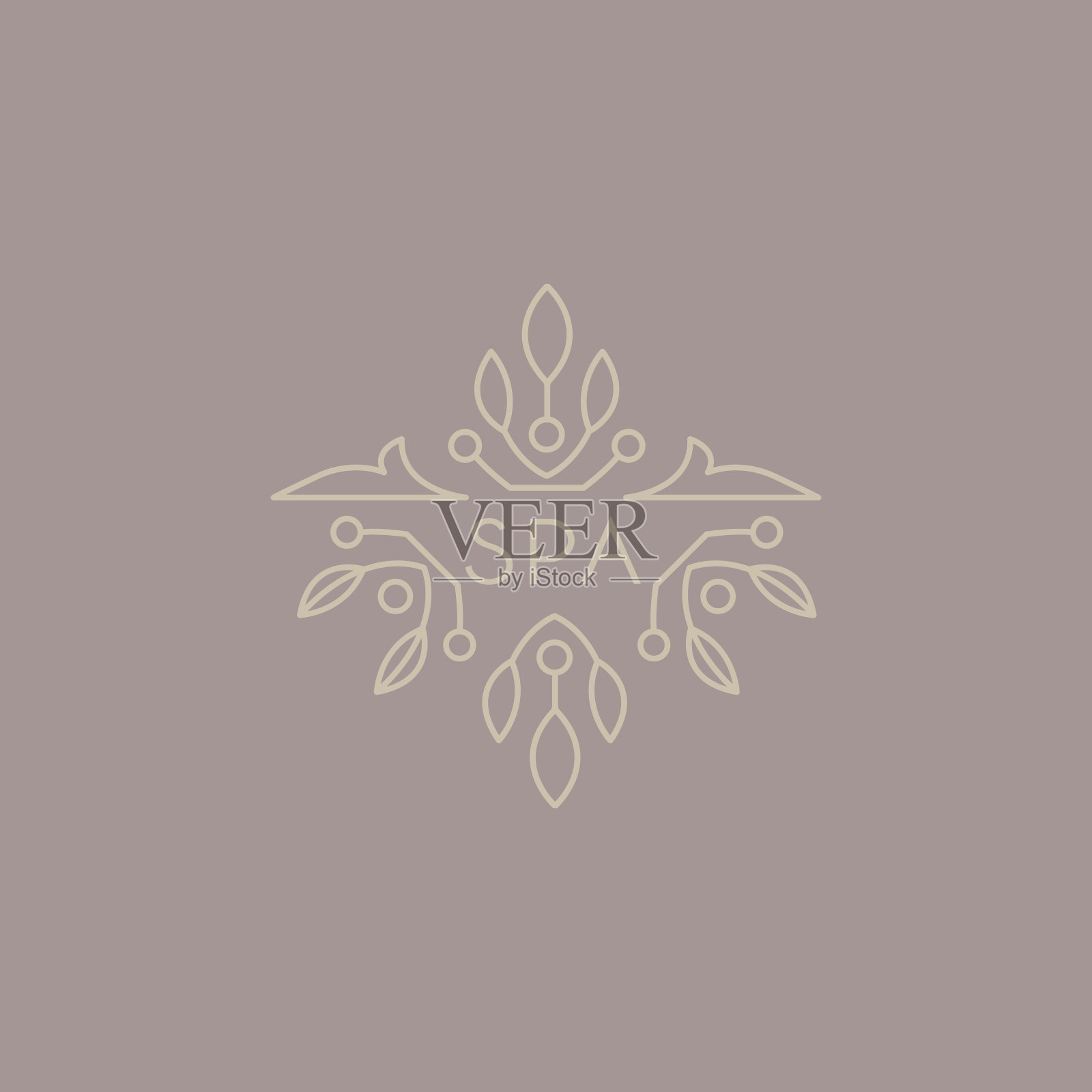 美容行业的字体和卷发。向量组插画图片素材