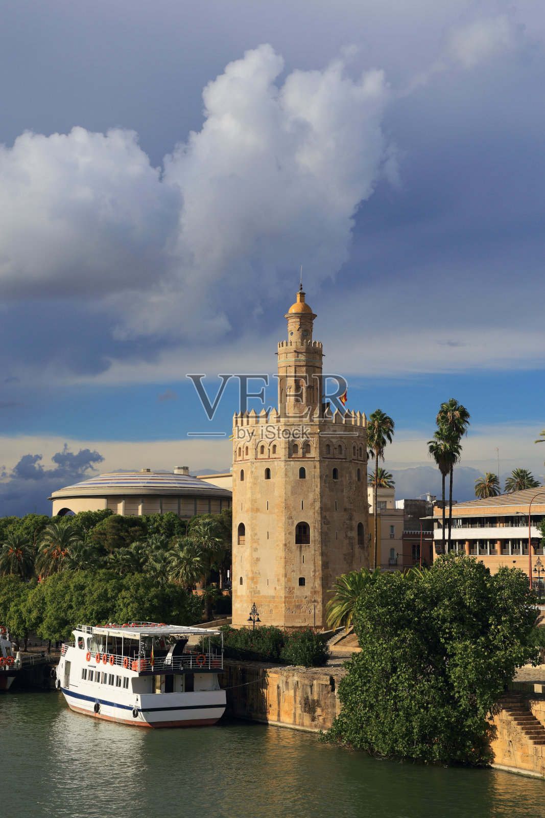 托雷·德尔奥罗，塞维利亚，安达卢西亚，西班牙。照片摄影图片