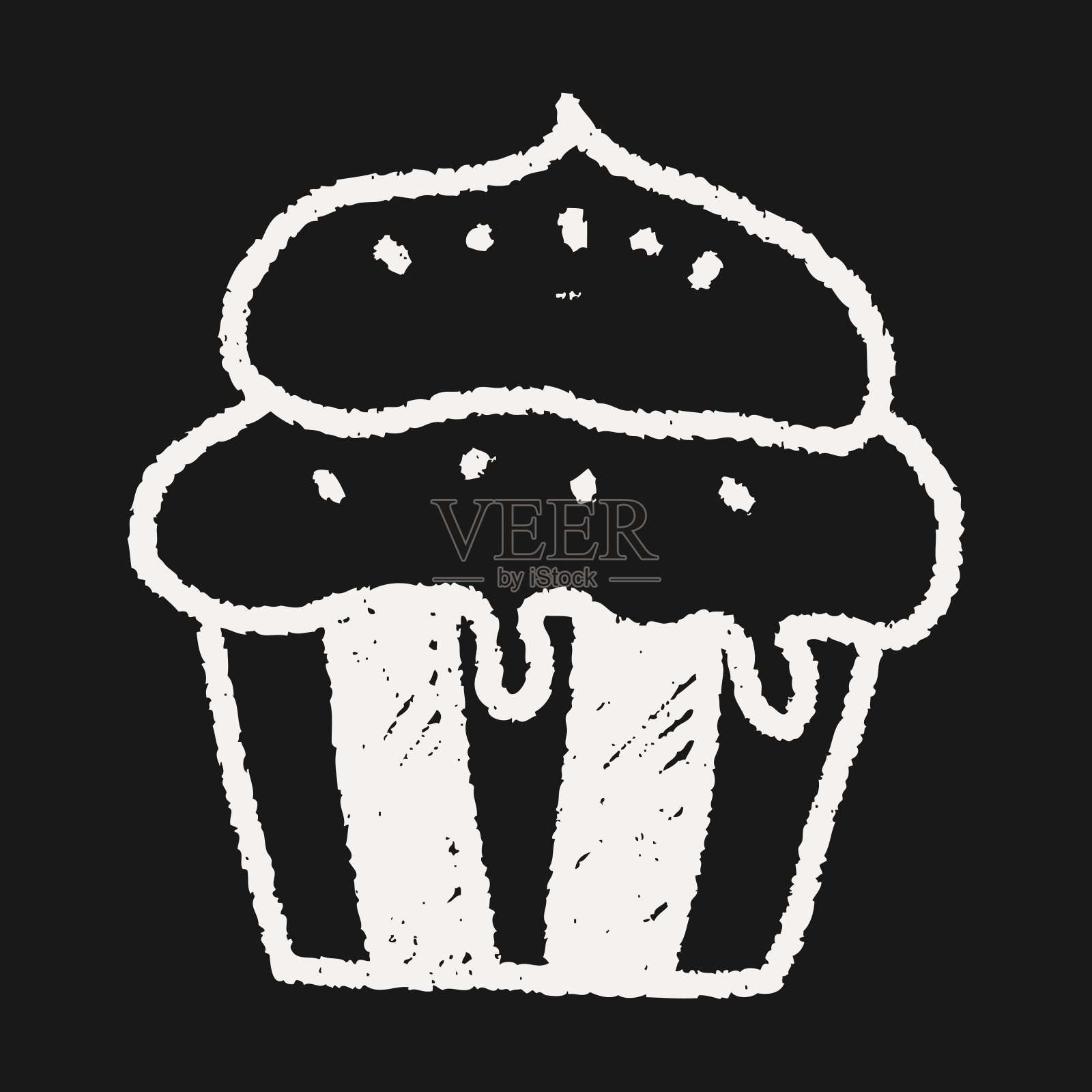 蛋糕涂鸦画插画图片素材