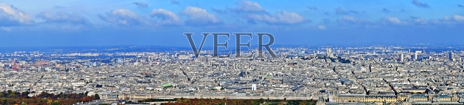 从蒙帕纳斯塔俯瞰巴黎全景照片摄影图片