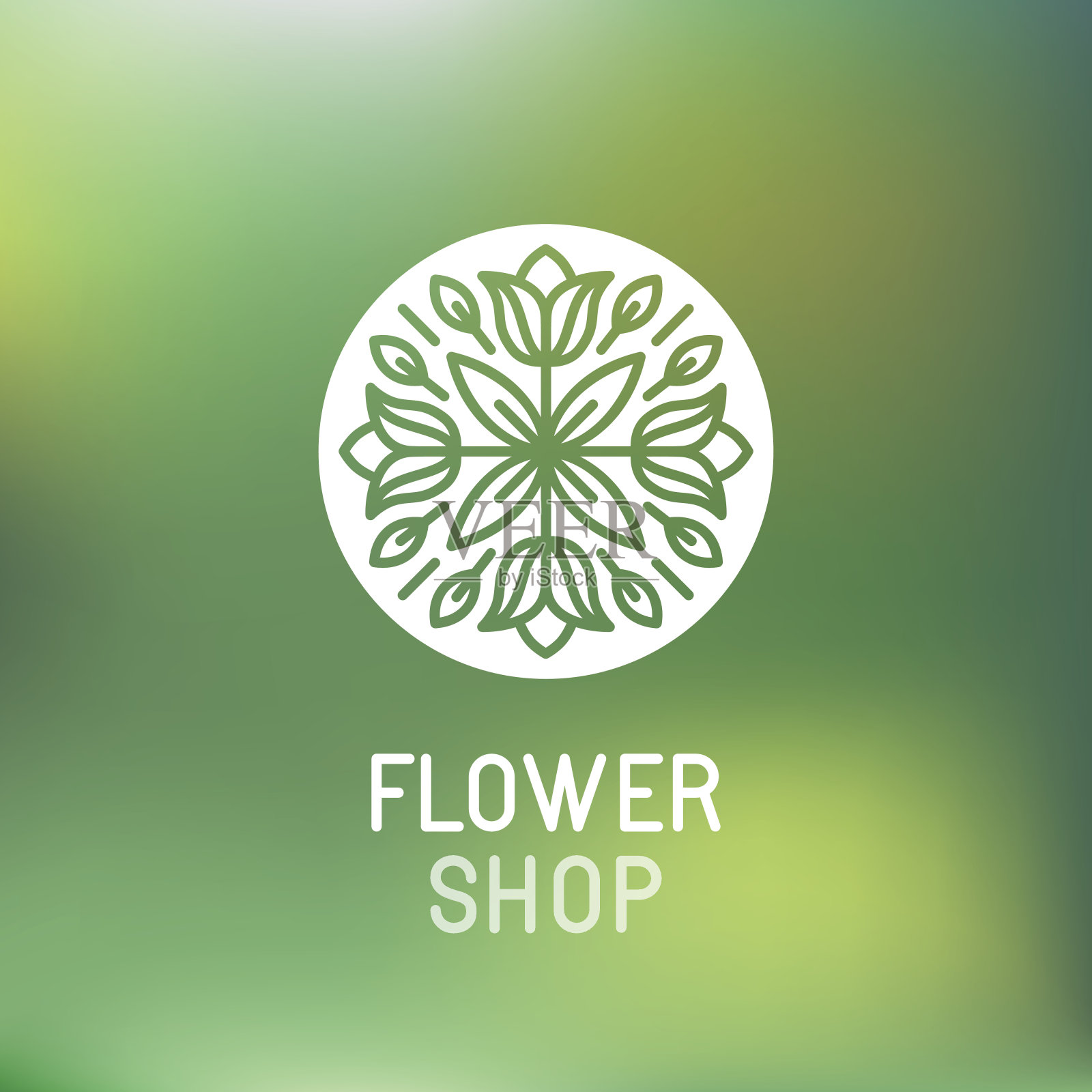 花店会徽插画图片素材