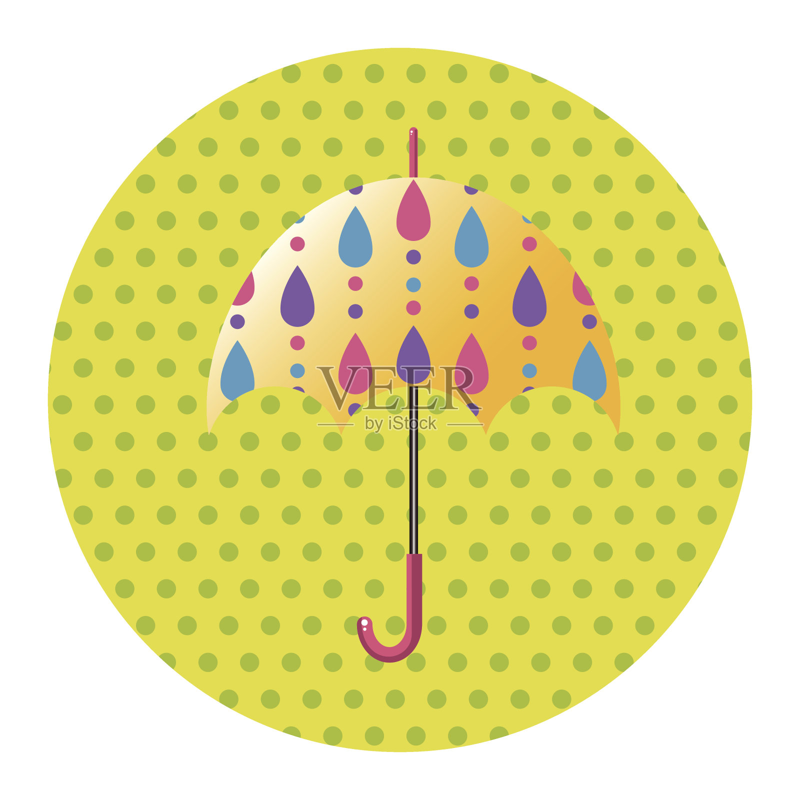 伞主题元素向量，eps插画图片素材