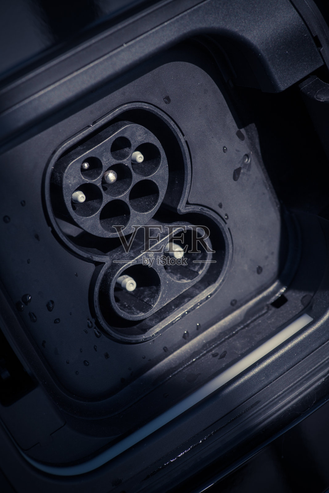 电动汽车充电插头照片摄影图片