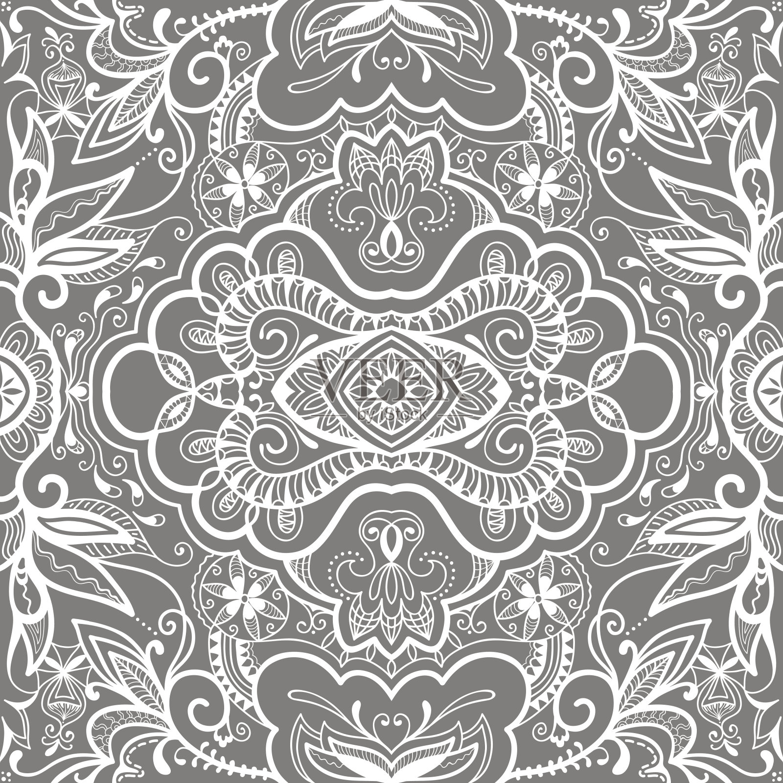 黑白无缝纹理。向量的几何图案插画图片素材