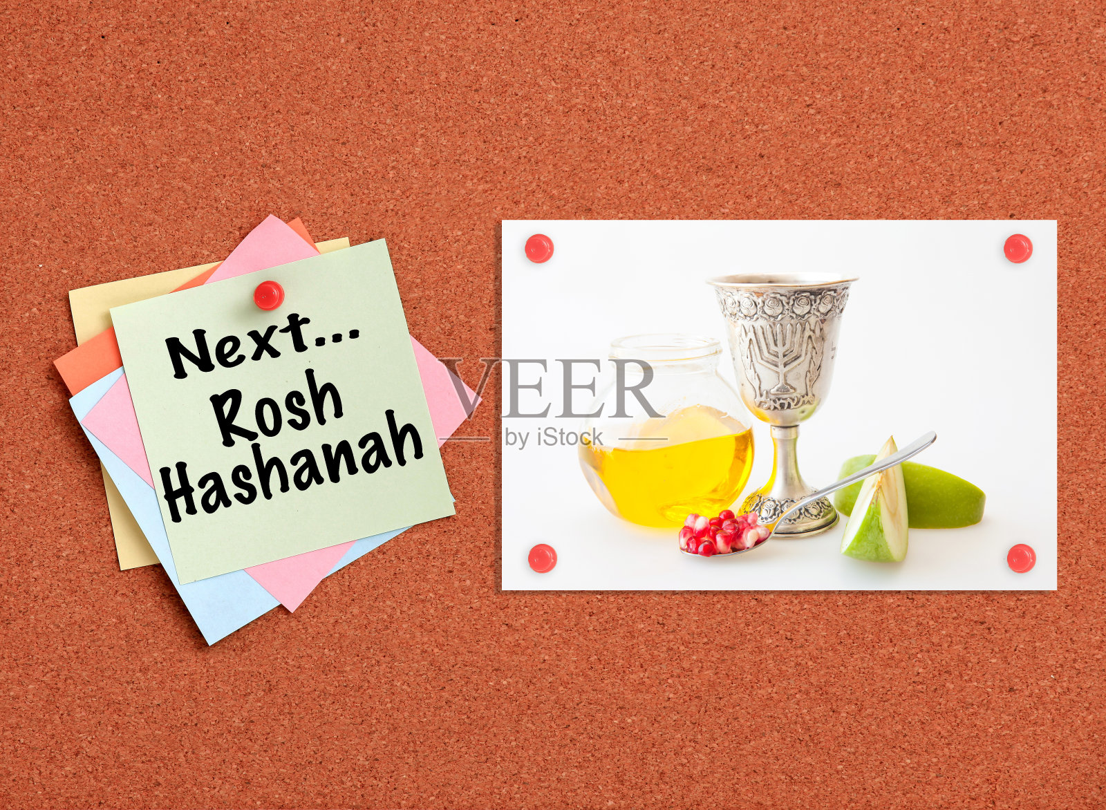 软木板与犹太节日-犹太新年相关的主题照片摄影图片