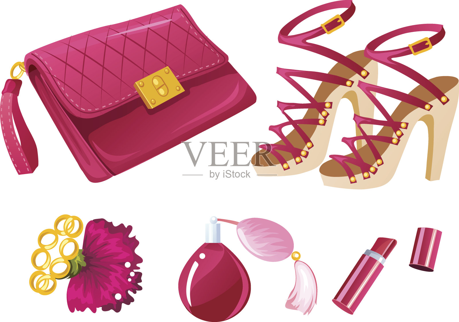 粉红色是一种新的黑色插画图片素材