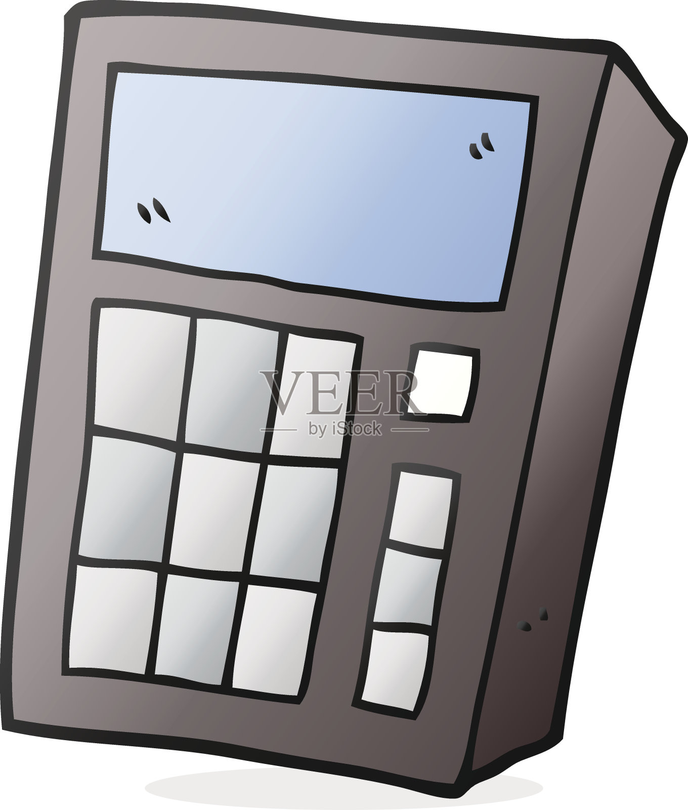 卡通计算器插画图片素材