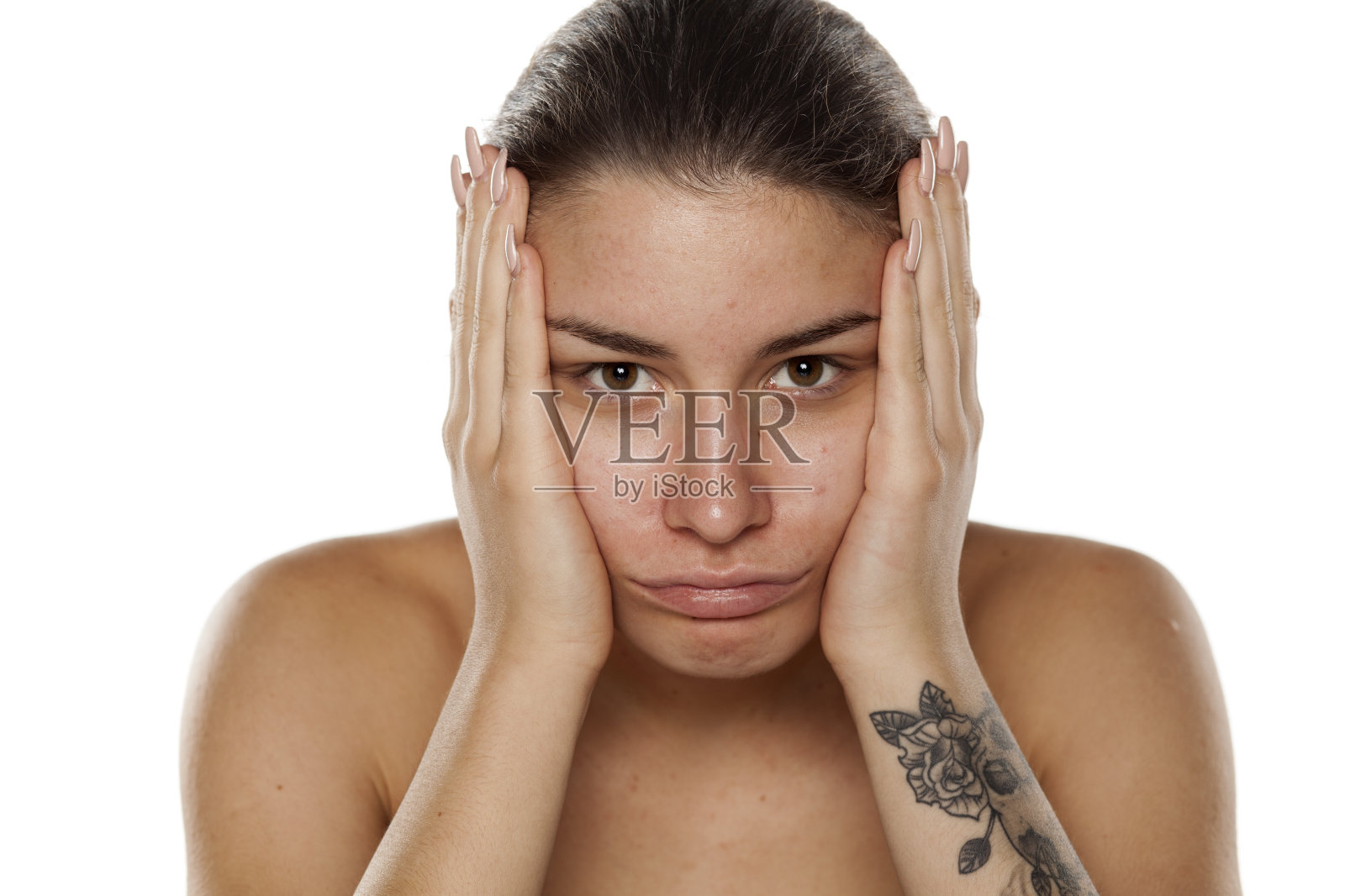 不幸的女人照片摄影图片